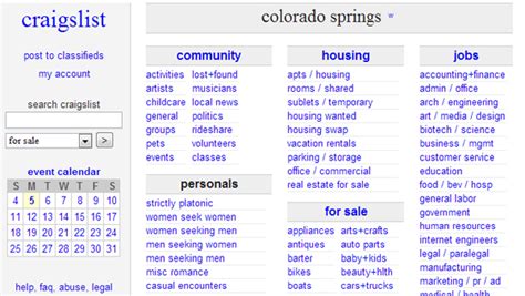 craigslist colorado springs|craigslist list colorado springs.